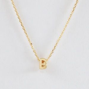 Mini Initial Necklace, B